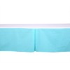 Bacati - Aztec Crib/Toddler Bed Skirt Dust Ruffle (Solid Aqua)