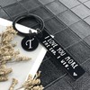 OUMILAN I Love You More Couple Keychain with 26 Initials