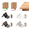 20 Pack 10 Pairs 3/8" Inset Cabinet Door Hinges Matte
