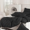 JELLYMONI 2 Pack Black Pillowcases King Size, Soft Microfiber Geometric
