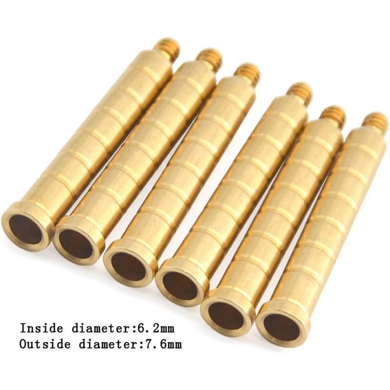 FUNTRESS 6pcs Archery Copper Insert Fit Id 6.2 mm Carbon