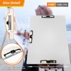 Aluminum 11x17 Clipboard A3 Metal Stainless Hangable Clipboards with 3