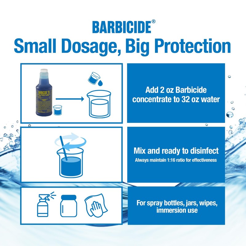 BARBICIDE TB Disinfectant Concentrate – 16 oz Pint | Hospital-Grade,