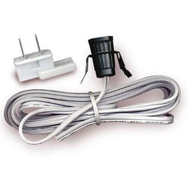 National Artcraft® 8' White Lamp Cord with Clip-in Socket and Separate Plug (Pkg/1)