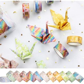 Yubbaex 12 Rolls Spring Gold Washi Tape Set Masking Decorative Tapes