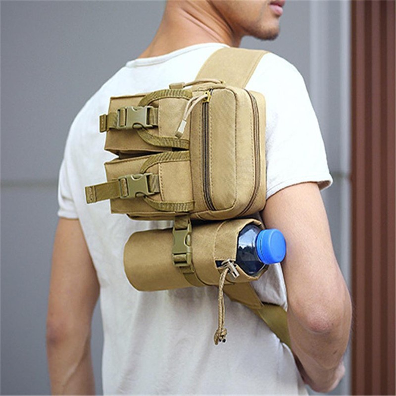 Waist Pack Pouch with Water Bottle Pocket Holder Waterproof Fanny