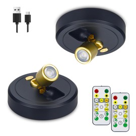 Rechargeable Wireless Battery Spotlight Indoor for Plant Trees at Home Remote Control with 3 Colors Lighitng Mini Dimmable Uplight Led Accent Wall Spot for Pictue Painting Light with Timer-off