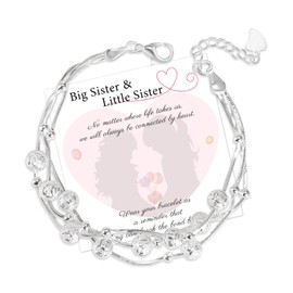 FANCIBAND Soul Sister Gifts For Women 925 Sterling Silver Bracelets For Women Bead Silver Charm Bracelet For Women