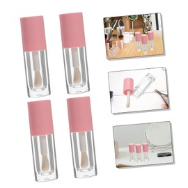 BIUDECO 5pcs Empty Lip Gloss Tubes with Refillable Containers for Lip Oil Lightweight Travel-friendly Leak Design for Easy Viewing of Contents