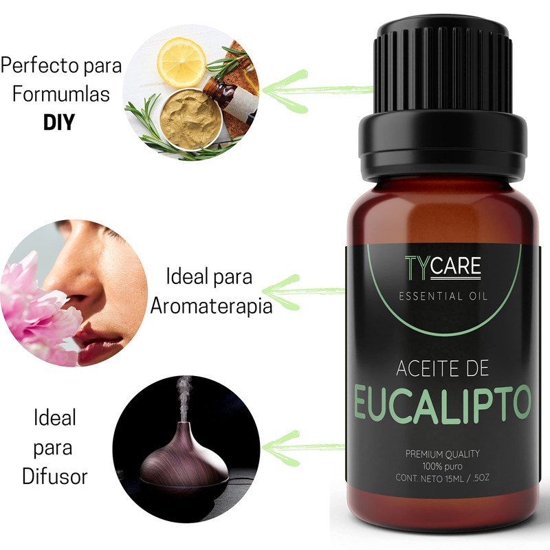 Aceite Esencial de Eucalipto (Eucalyptus Globulus) - 100% PURO PREMIUM