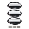 FLEOR 3pcs Hot Dual Rail Humbucker Set Ceramic N+M+B Single-Coil-Sized