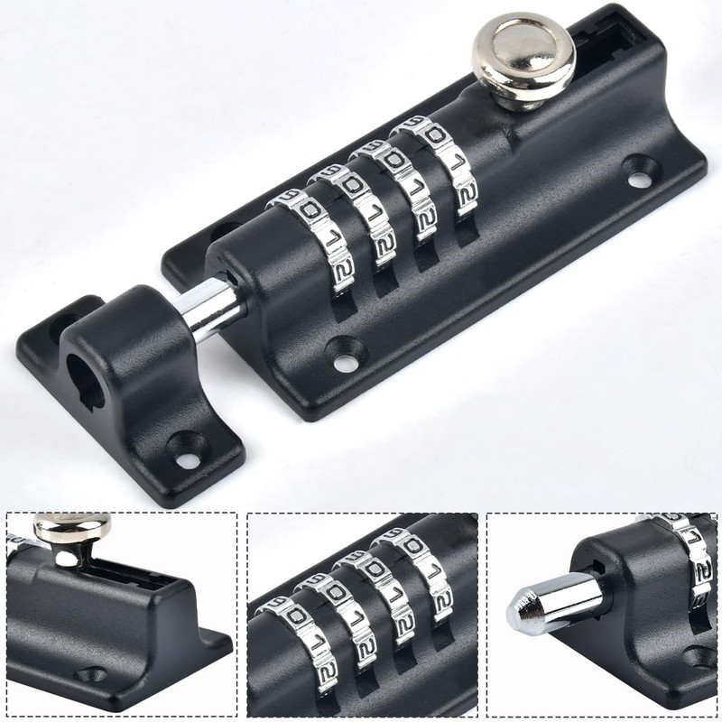Combination Bolt Lock, Lock Combination Locking Bolt 4 Digit Sliding