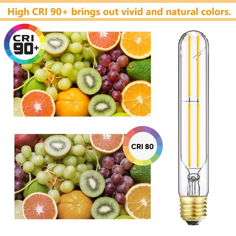 Tubular Light Bulb 7.3 Inch E26 LED Bulb Dimmable 6W