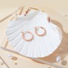 Gacimy Rose Gold Hoop Earrings for Women, 14K Real Rose