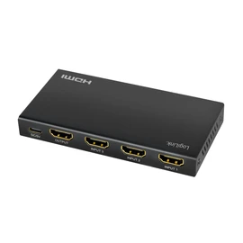 LogiLink HD0062 HDMI Switch 3x1 Port (3X Sources to ONE Monitor/TV) with 4K/60Hz Resolution and Full 3D, HDCP, HDR, CEC, RC