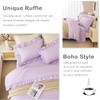 PERFEMET Lavender Ruffled Full Comforter Set Purple Ruffle Comforter Shabby
