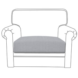 Easy-Going Stretch Chair Cushion Cover Sofa Cushion Furniture Protector Sofa Seat Sofa Slipcover Sofa Cover Soft Flexibility with Elastic Bottom(Chair Cushion, Silver Gray)