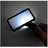 Lupa rectangular de mano, lupa de luz LED, lupa de