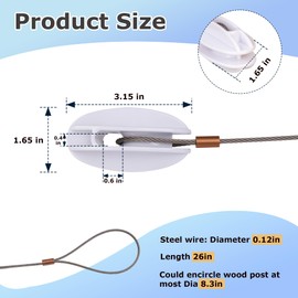 Electric Fence Corner Insulators, End Post Insulator Fiberglass Material for polywire White 5pcs