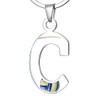 EZUY GNAY A-Z English Letter Volleyball Pendant Key buckle Stainless