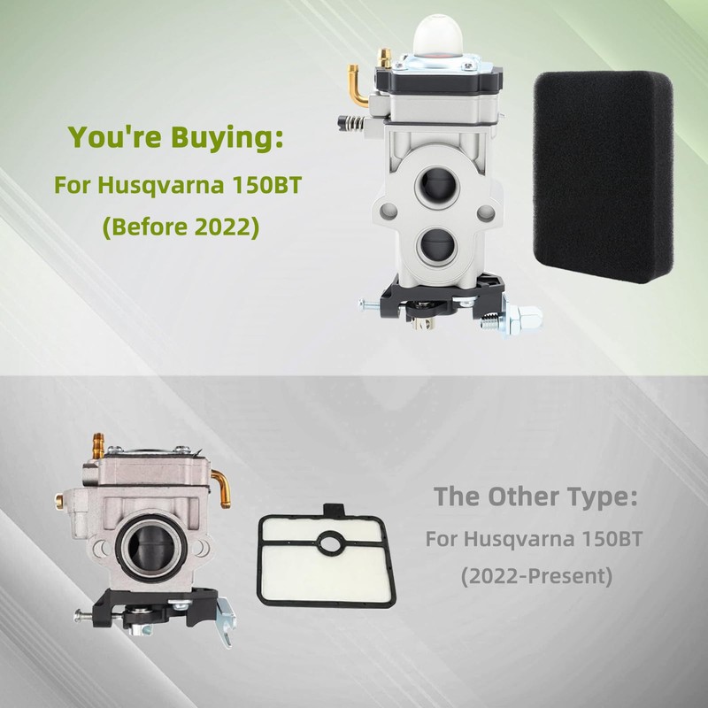 Carbhub 150BT Carburetor for Husqvarna 150BF 350BT 350BF 560BFS 560BTS