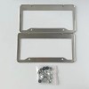 Chrome Stainless Steel Metal License Plate Frame Tag Cover With