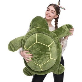 Turtle Cuddly Toy, Plush Turtle Plush Toy, Large Turtle Plush Toy, Large Green Turtle Cuddly Toy, Turtle Soft Fluffy Plush Toy (30 cm, Green)