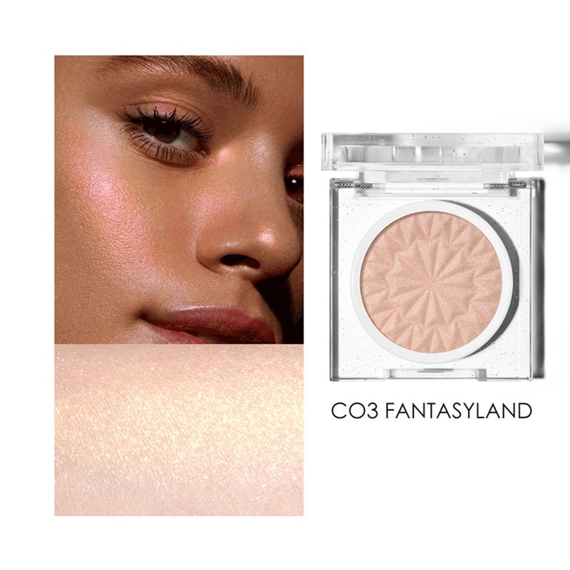 Face Highlighter Glitter Waterproof Sweatproof Long Lasting Shiny Makeup Powder(#3