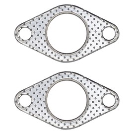 1.5 Inch 37mm Exhaust Gaskets Exhaust Gasket, 2 Screws for Muffler Flange Manifold, High Temperature Graphite with Fire Ring, Pack of 2