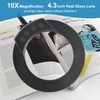 HISUEKIG 10X Magnifying Glass with Light and Stand, 5 Color