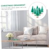 WOONEKY Realistic Mini Christmas Tree 12 Pcs Set Blue Green