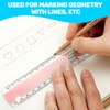 Pack of 4 Rulers 30 cm Primary School, Multifunctional Folding