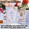 EKINIYAR 4x6 Acrylic Sign Holders 8 Pack Gold Table Number