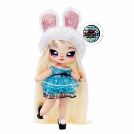 Na Na Na Surprise Glam Series Alice Hops Fashion Doll and Metallic Rabbit Purse, Blonde Hair, Shiny Blue Dress, Bunny Ears Hat & Accessories, 2-in-1 Kids Gift, Toy for Girls Ages 5 6 7 8+ Years