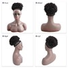 PARXITN Afro Puff Hair Bun Drawstring Ponytail Kinky Curly Synthetic