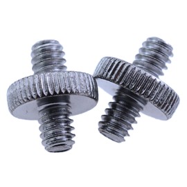 CTWHA 5PCS 1/4 Inch-20 to 1/4 Inch-20 Dual Head Adapter - Male to Male Metal Tripod Screw Adapter