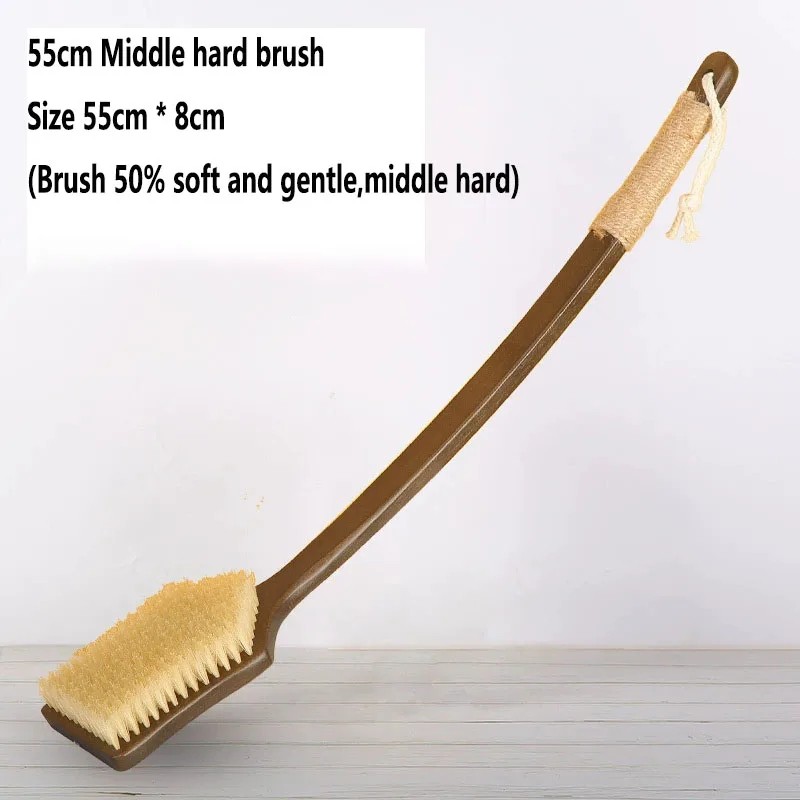 Long Handle Back Scrubber for Shower – Curved Body Brush