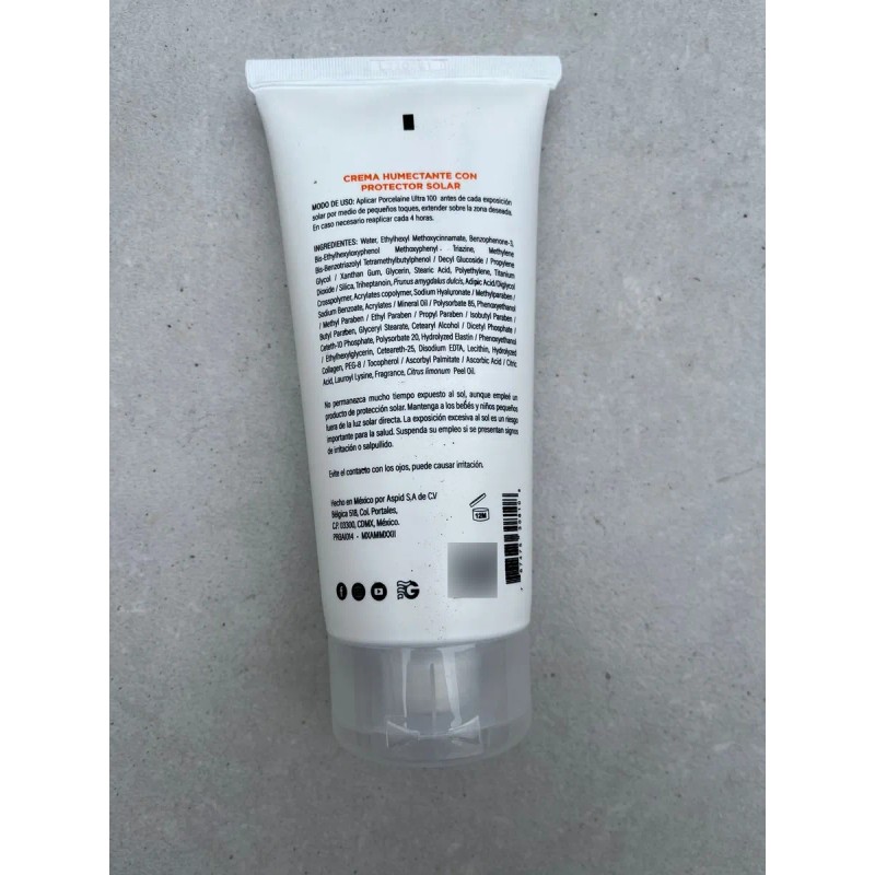 Protector Solar Facial Aspidpro Ultra Fps Crema Ácido Hialurónico 120ml