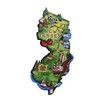 State of New Jersey Artwood Jumbo Fridge Magnet
