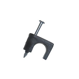Gardner Bender PSB-1650T Low-Voltage Cable Staple, ¼ Inch., Secures CAT6 / RG-59 / RG-6, Polyethylene - UV Resistant, Splinter Free, 25 Pk., Black