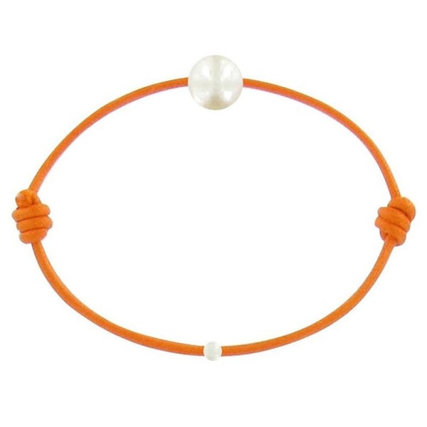 LES POULETTES BIJOUX - White Cultured Freshwater Pearl Link Bracelet