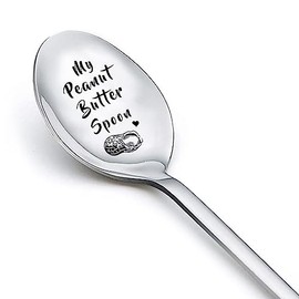 My Peanut Butter Spoon Funny Birthday Gifts for Women Mom Grandma Gifts from Daughter Granddaughter Grandson Son Dad Gifts for Men Best Friend Friendship Gifts for Teen Girls Boys Stocking Stuffers