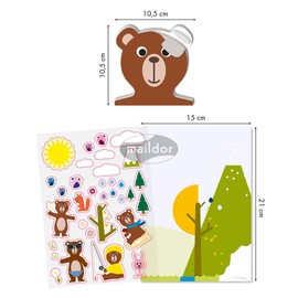 Maildor AF021C Creative Sticker Set (Sticker Album for Customising, Ideal for Children from 3 Years, Ideal Craft Project, Colourful) 1 Set