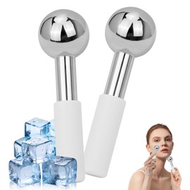 LazyGa Ice Globes for Face & Eyes - Unbreakless Stainless Steel Cryo Sticks Facial Massage Tools Cold Therapy Cooling Globes to Reduce Puffiness, Wrinkles, Dark Circles Spa & Esthetician Supplies