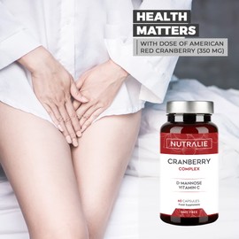Cranberry with Vitamin C, D-Mannose and Hibiscus | Urinary Tract Protection and Antioxidant | 60 Nutralie Capsules