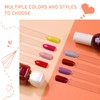 Subay 100pcs Fan-shaped Nail Swatches Sticks with Number Stickers, False