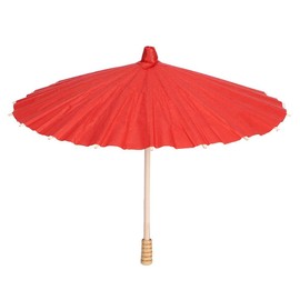 Wifehelper 11.8 Inch Japanese Chinese Style Paper Parasol, Umbrella for Wedding, Bridal Shower, Party Favors, Kids DIY Hand Painting and Photo Shooting (Red)