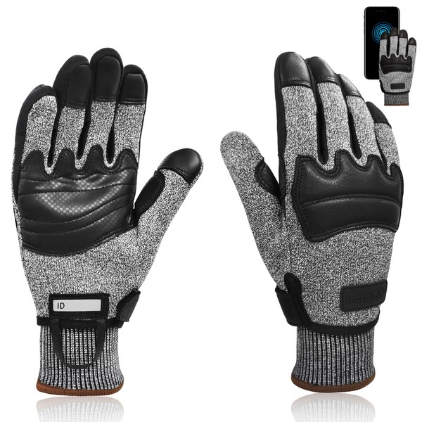 Intra-FIT Blade-Resistant Gloves, Cut Resistant Gloves, Anti-slip, Anti-Cut Gloves, Blade Resistant Level 9, Work Gloves, Cut Prevention, Rescue, Disaster Prevention (Medium)