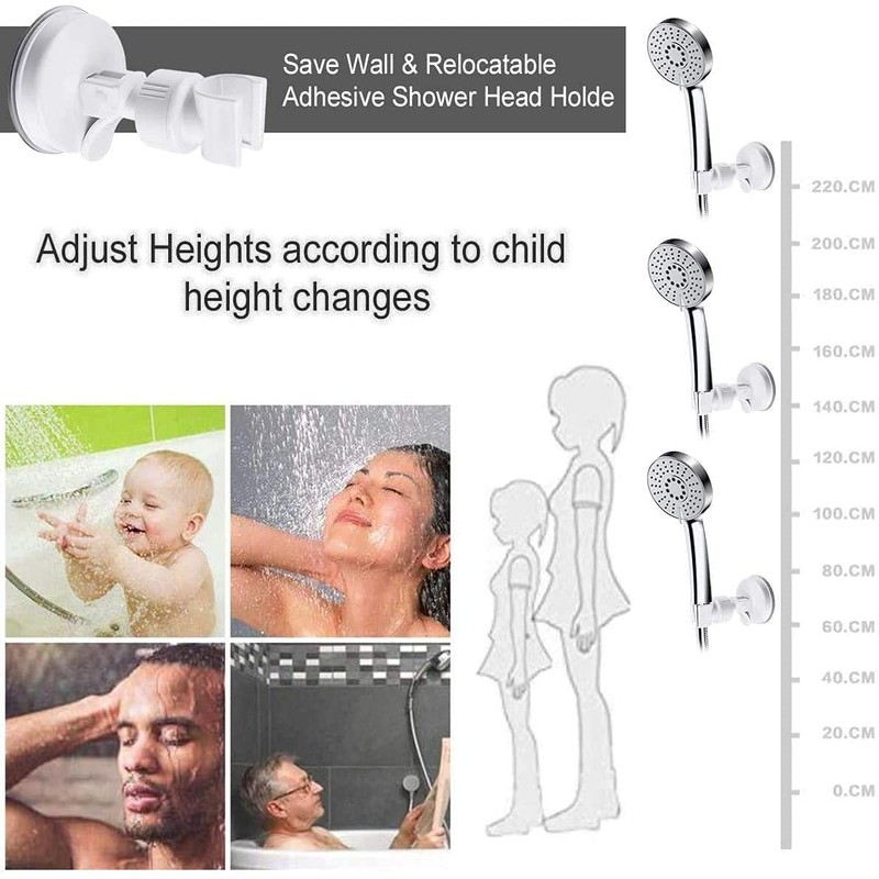Hand Shower Holder, Suction Cup Hand Shower Holder, Reusable Hand