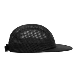 Croogo Mesh Baseball Caps for Men 5 Panel Flat Brim Cap Casual Trucker Hat Lightweight Ultra Thin Sport Sun Hat,Black-ASBH02